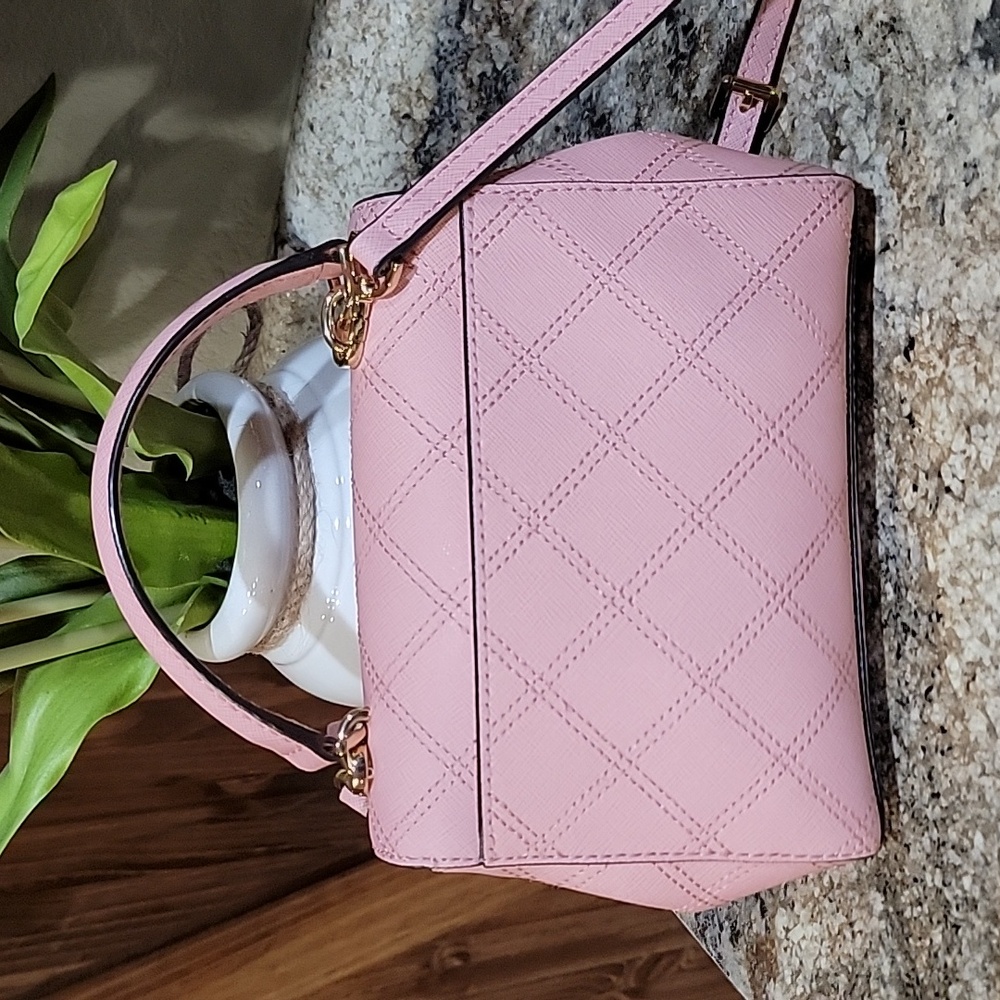 Michael Kors EUC Ava Cross Stitch Mini Crossbody pink Bag - Picture 7 of 14